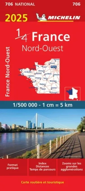 MAPA FRANCIA NORD-OUEST 1:500.000    2025